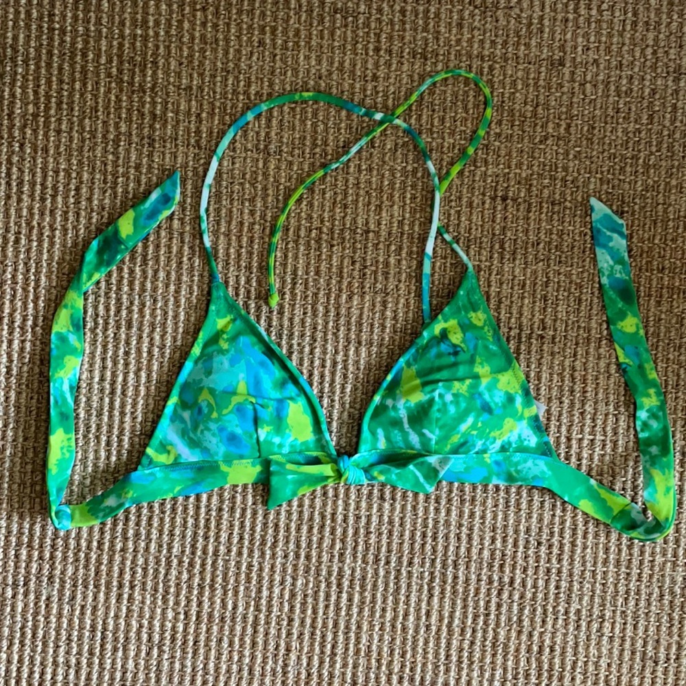Victoria Secret Bikini Top Blue/Green Small